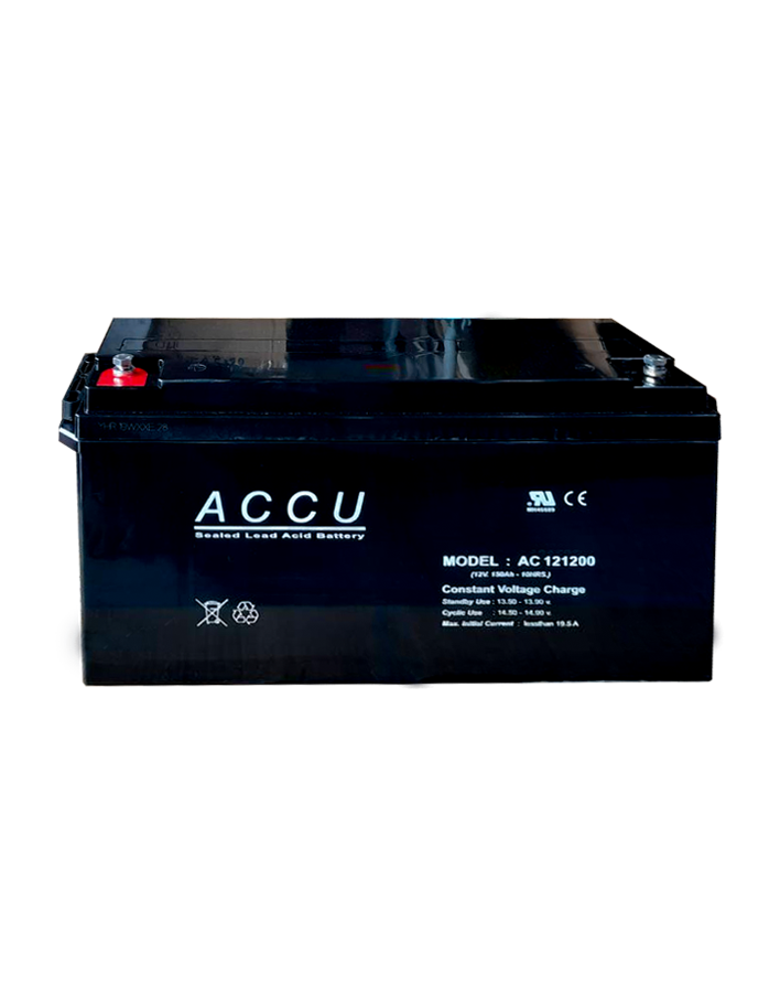 ACCU Battery AC121200 พิกัด 12V 120Ah - UPSDD.com
