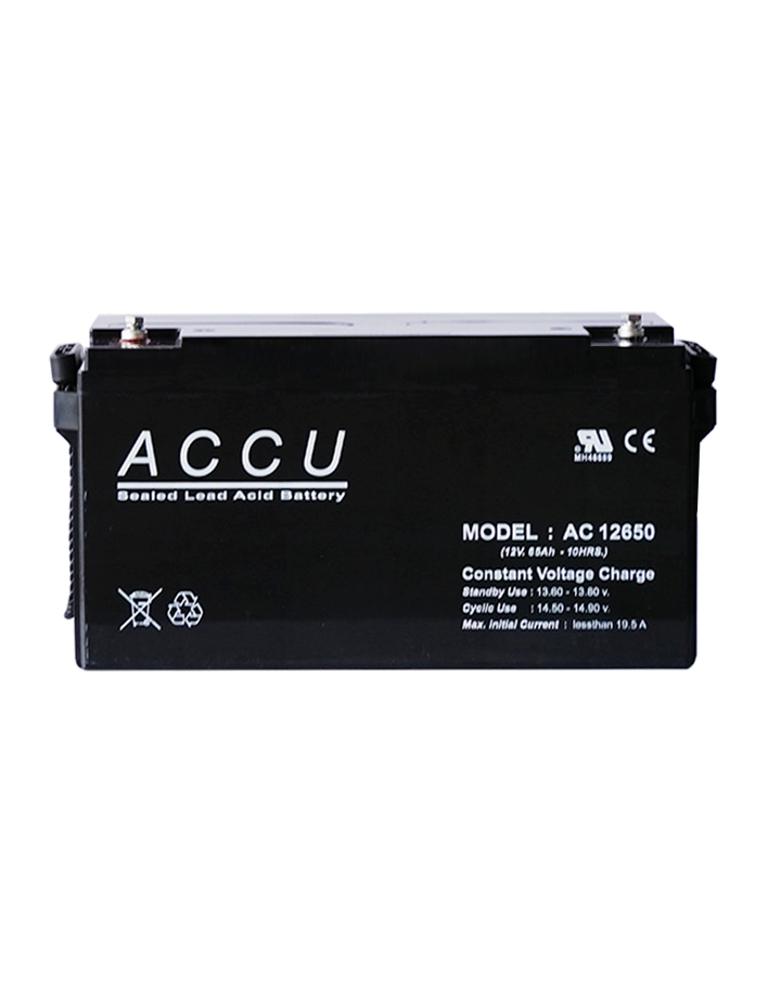 ACCU Battery AC12650 พิกัด 12V 65Ah