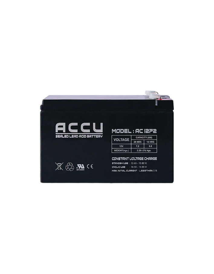 ACCU Battery AC1272 พิกัด 12V 7.2Ah - UPSDD.com