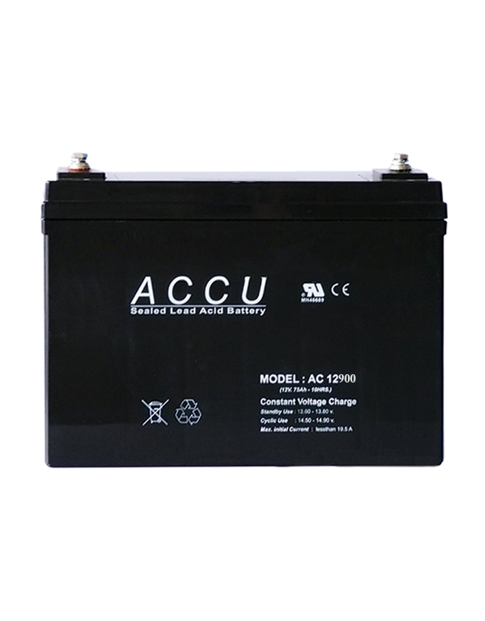 ACCU Battery AC12900 พิกัด 12V 90Ah